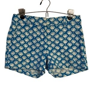 J. Crew 3.5" Fan-Print Classic Chino Short Patterned Women's Shorts Cotton XS 0